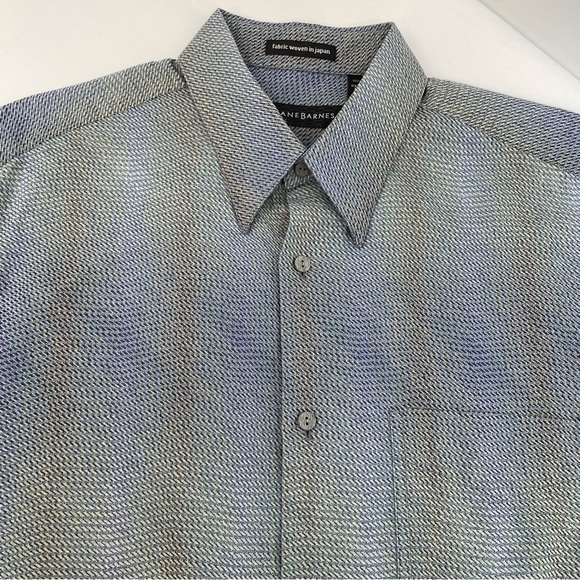 Jhane Barnes Button Up Shirt Men’s M Fabric Woven in Japan Long Sleeve - Picture 5 of 9